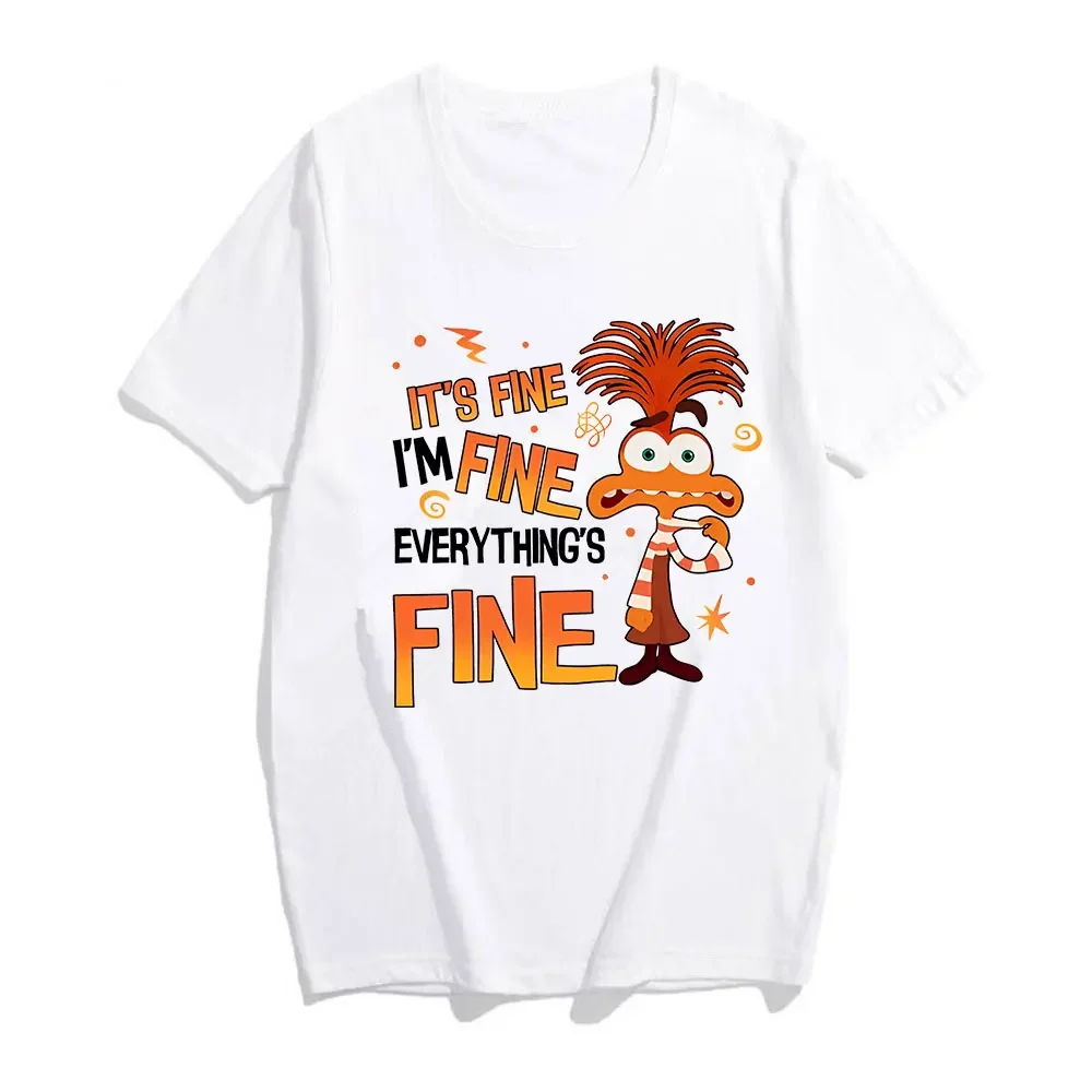 Anxiety Shirt Inside Out 2 T-Shirt Everything Is Fine Anxiety Inside Out Emotions Shirts Retro Mental Health Family Vacation Tee