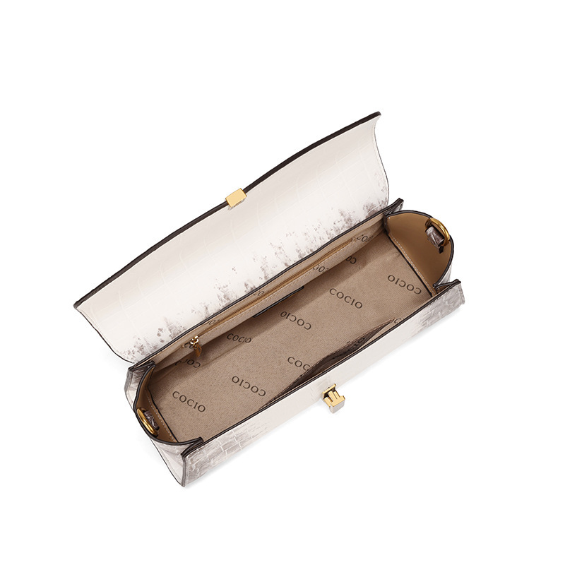designer bag Women's crocodile pattern trendy women's new patent leather single shoulder bag Clutch bag Wallet