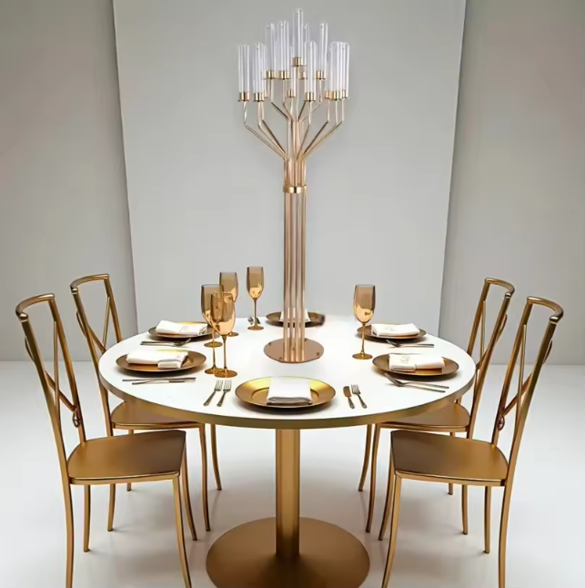 13-Head Metal Candelabra 160cm Wedding Centerpiece Candle Holders for Reception Table Decor, Home Party Candlesticks XJ260305