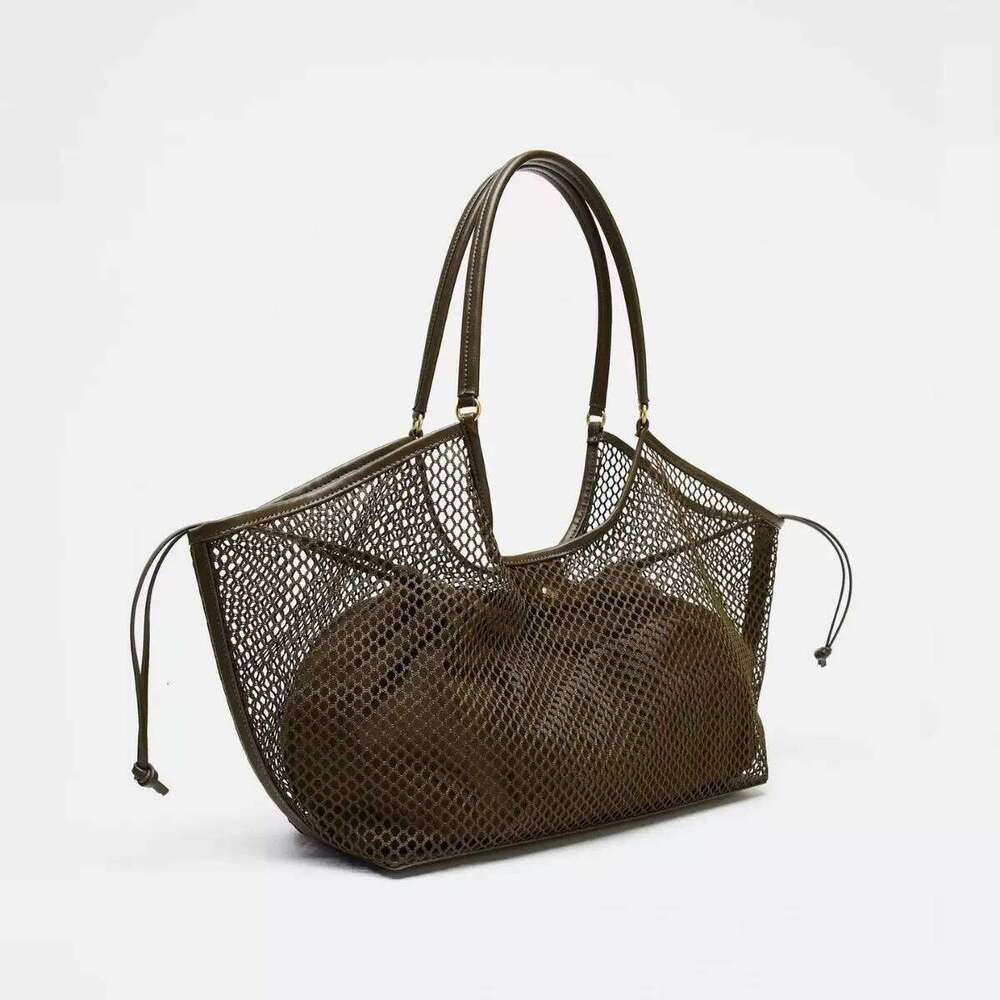 Women's Bags Designer Hollow Mesh Wing Tote Bag Designer Shoulder Bags For Women Large Capacity Fishing Net Handbag Top Handle Shopper Purses