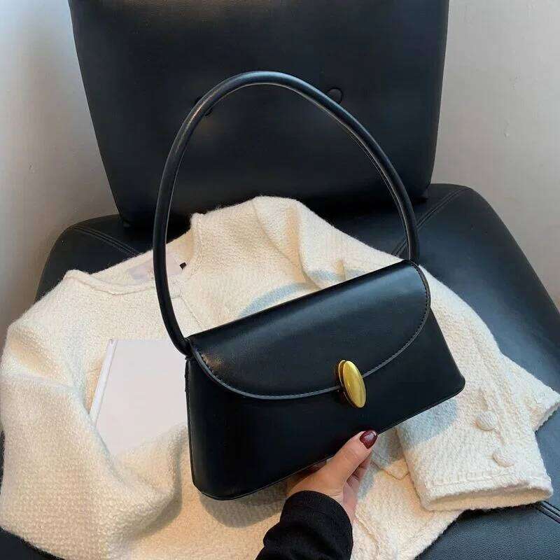 NEW SAVETTE Symmetry 27 Pochette Tote Women Fashionable Top Handle Bags Solid Color Simple High Quality Handbag Bag
