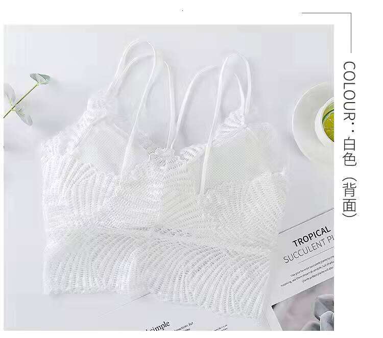 Women's Daily Wear Sexy Backless Strap Deep V Lace Bra Top