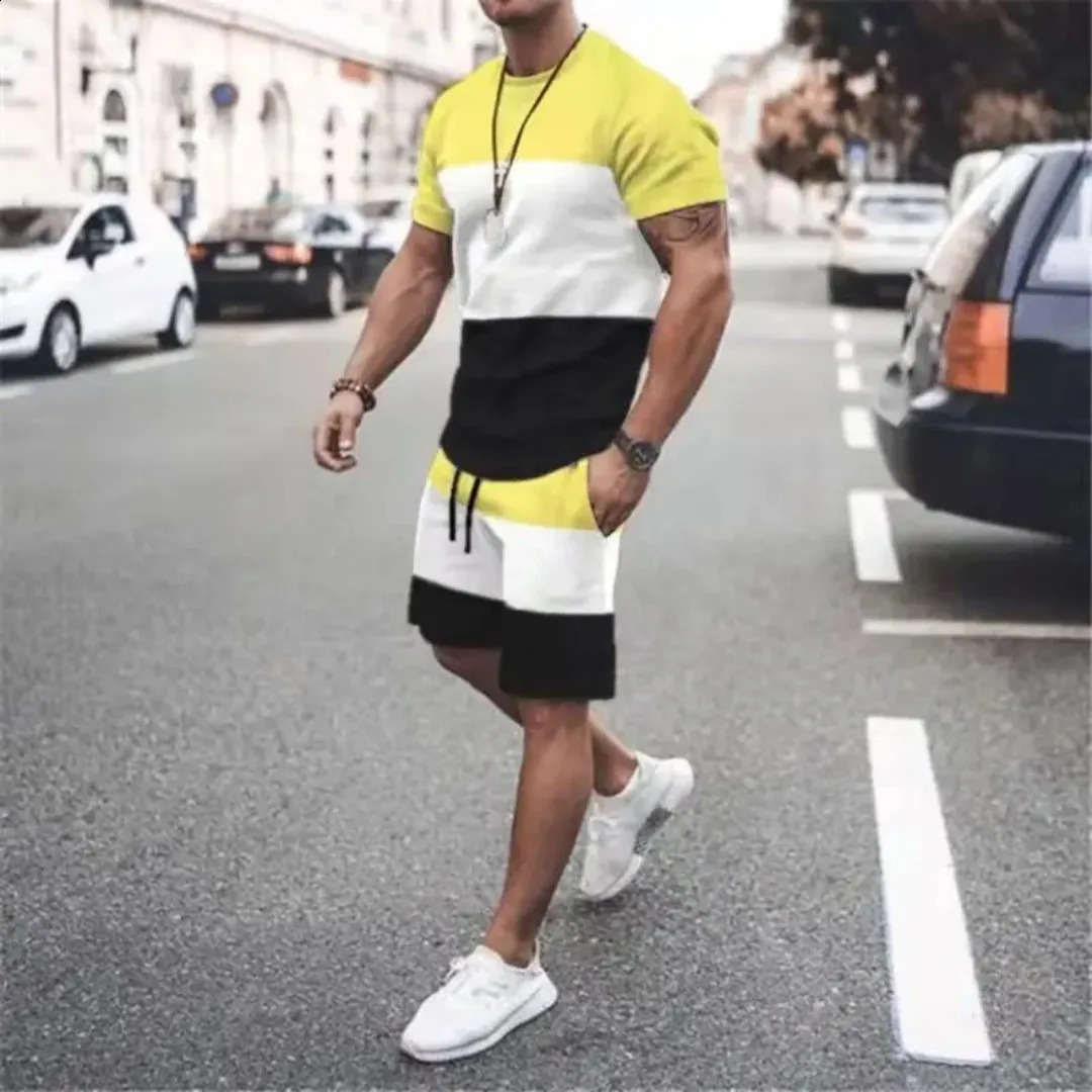 2025 Summer Mens Tshirt and polo striped Academy shorts Sportswear Wet jogging outdoor street wear Breathable cloth 250522