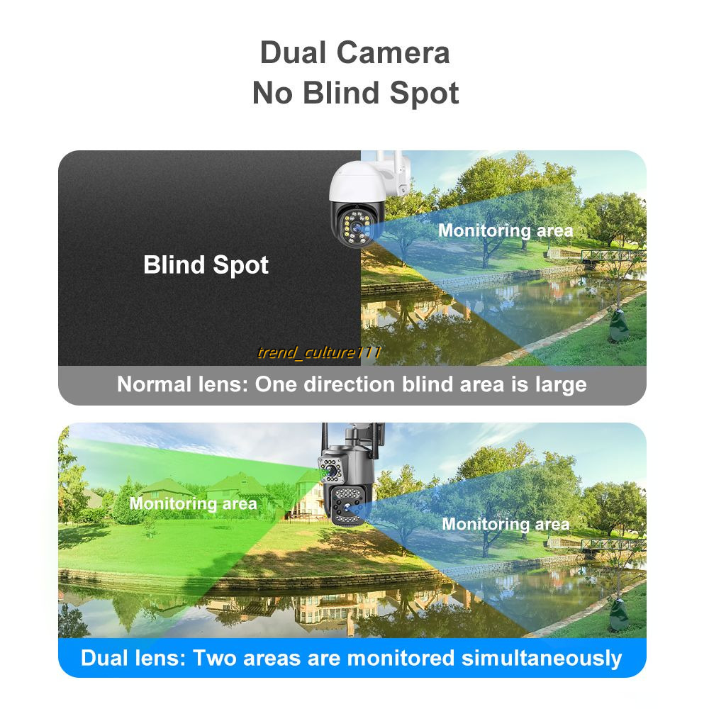V380 PRO Camera for Home HD 1080P Dual Lens Indoor and Outdoor CCTV Wireless Phone WiFi Connect 360° connect.