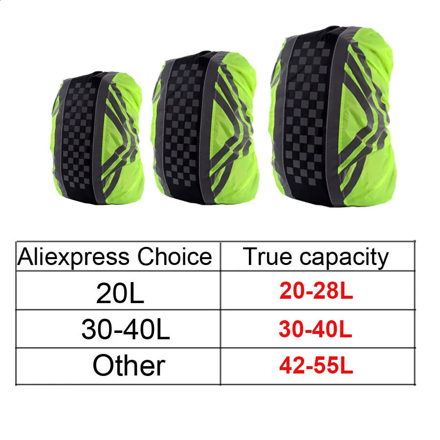 LOOGDEEL Dustproof Waterproof Rainproof Covers Reflective Backpack Cover Sport Bag Cover Rain Cover Backpack Riding Accessory 250522