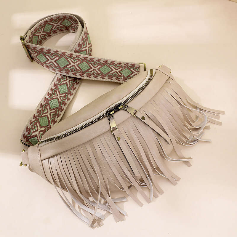 Crossbody Summer Tassel Pleated Chest Macaron Color Women's Small Bag Bags B5