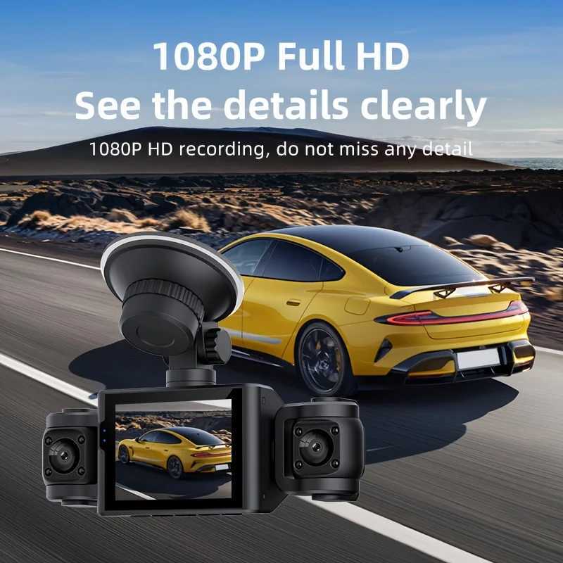 Car dvr 4-Channel Car Dash Cam FHD 1080P Dash Cam Vehcle Black Box Front and Rear Dash Dam for Car Dashcam R250529