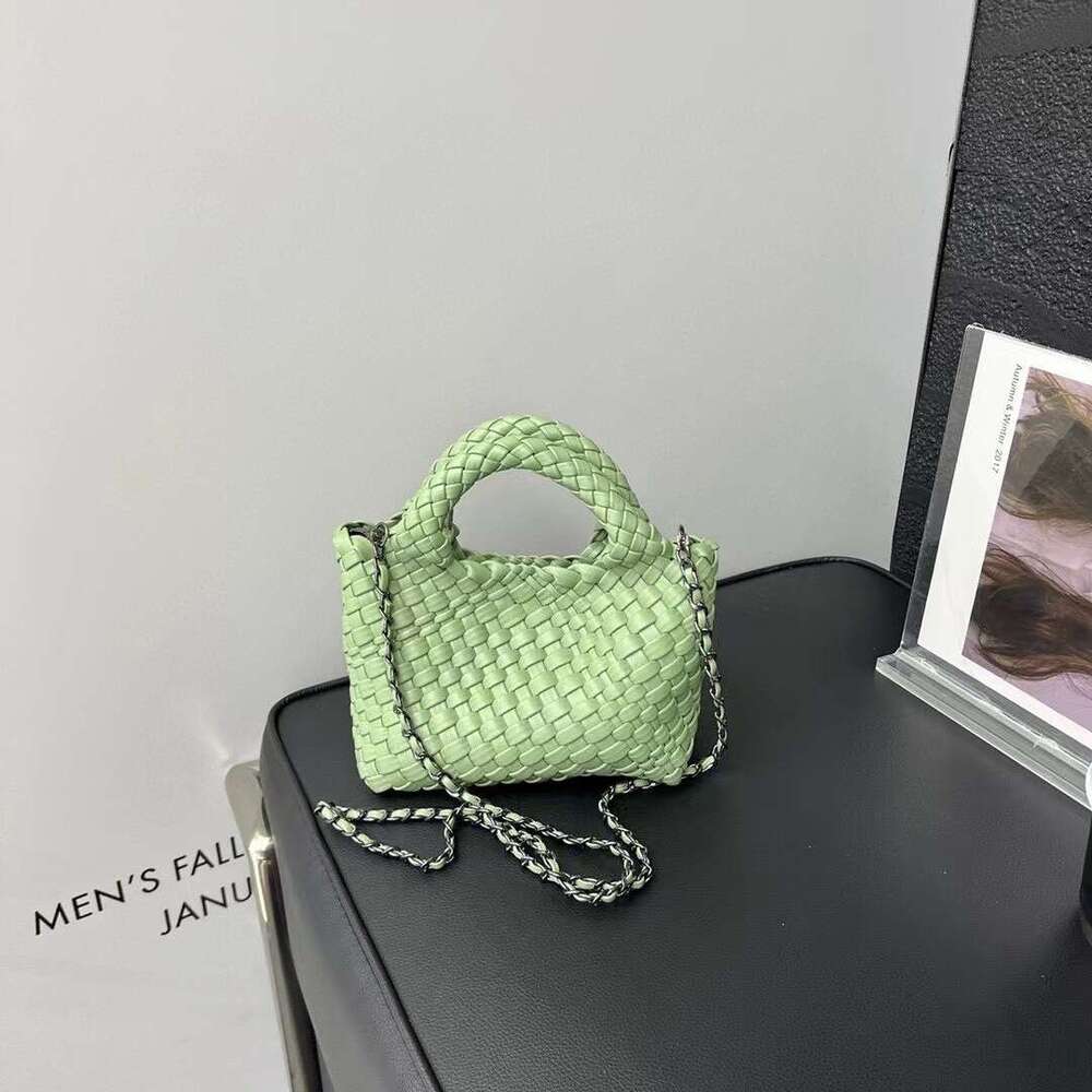 Tote Bag Braided Handbag New Genuine Leather Handwoven Basket Bag Versatile Cowhide Shoulder Crossbody Fashion Handbag For Women Shoulder Bag