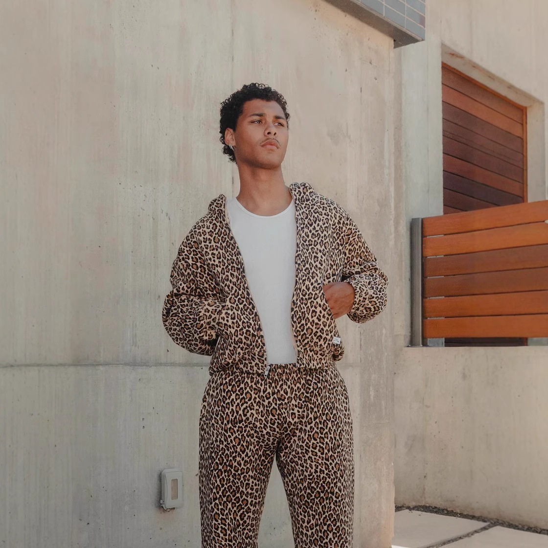 Zip Up Hoodie Harajuku High Street Oversized Leopard Pattern Print Y2k Hoodies Retro Goth Long Sleeve Clothes Sweatshirt Hoodie R250529