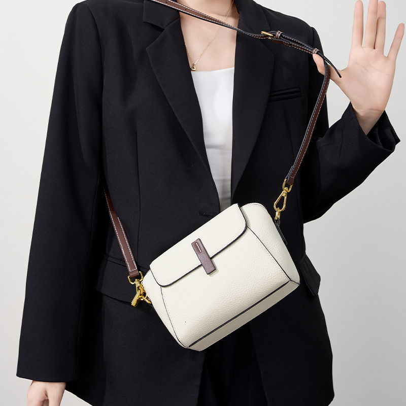 designer bag women's small new leather shoulder bag versatile white spring and summer design niche bags crossbody bags