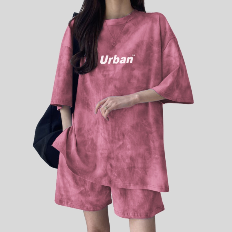 New fashion classic sports suit women's summer plus size thin top casual shorts