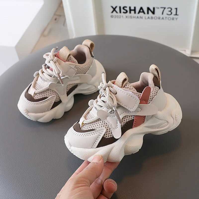 2024 Childrens Sneakers Boy Mesh Breathable Kids Casual School Running Fashion Spring Non-slip Toddler Girls Sports Shoes H260130