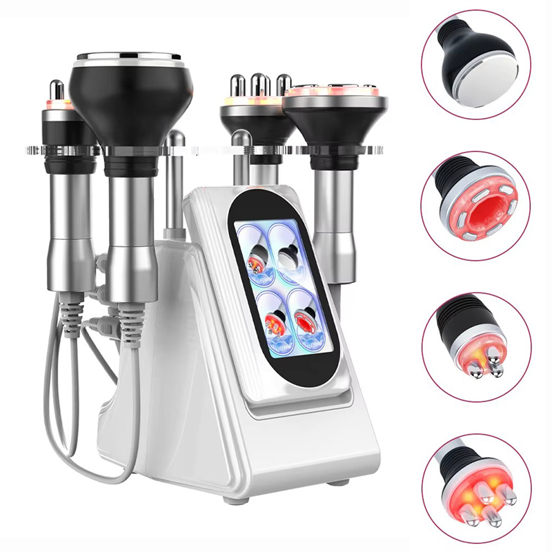 4in1 80k Body Contouring Cavitation Machine Cellulite Removal RF Massager Radio Frequency Skin Tightening Vacuum Lipo Suction Massage Slimming Device 