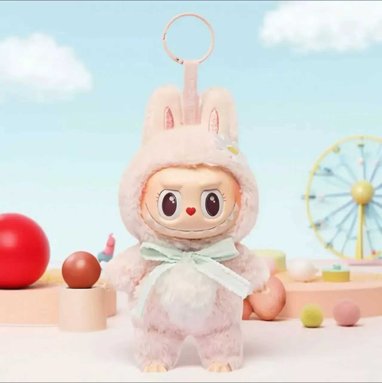 Labubu Doll Plush Ceremonial Dress Cherub Pendant Reprint Version Cute Ornament Pink Girl Birthday Present Z250529