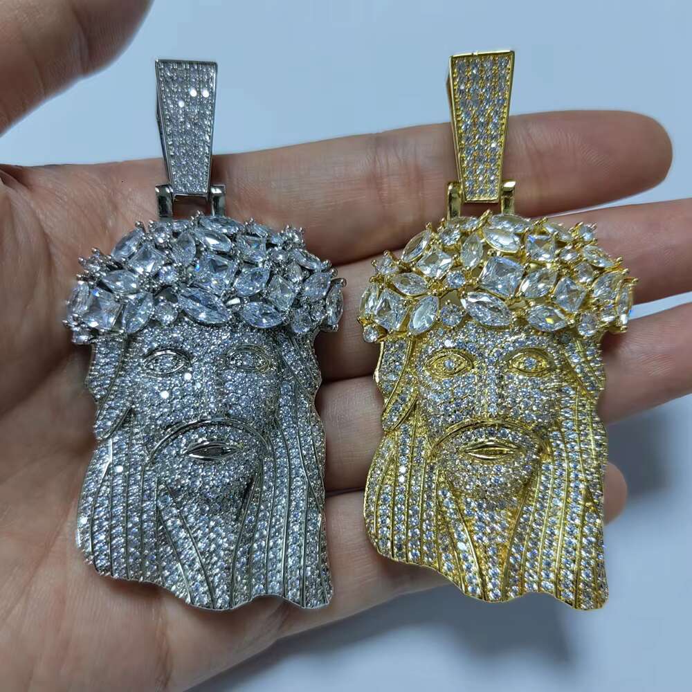Jesus Pendant Moissanite Pendant Custom Diamond Couple Men Instagram Hip Hop Cuban Chain Necklace Accessories