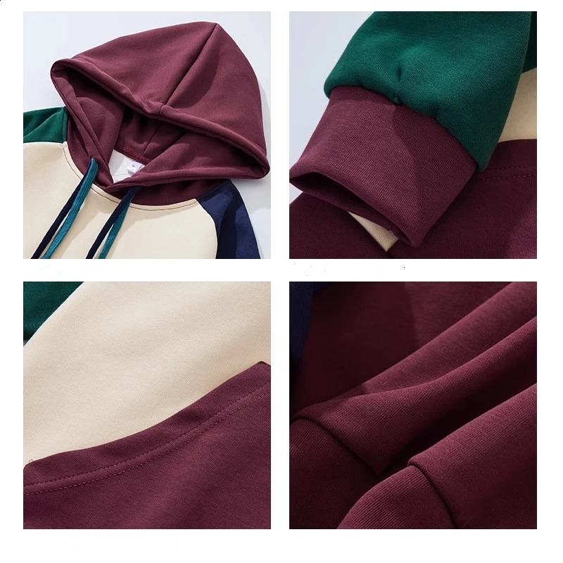 Spring Mens Hoodie Sweatshirt Men Hooded Patchwork Daily Pullover Sports Streetwear Autumn Clothing Hoodies 250527