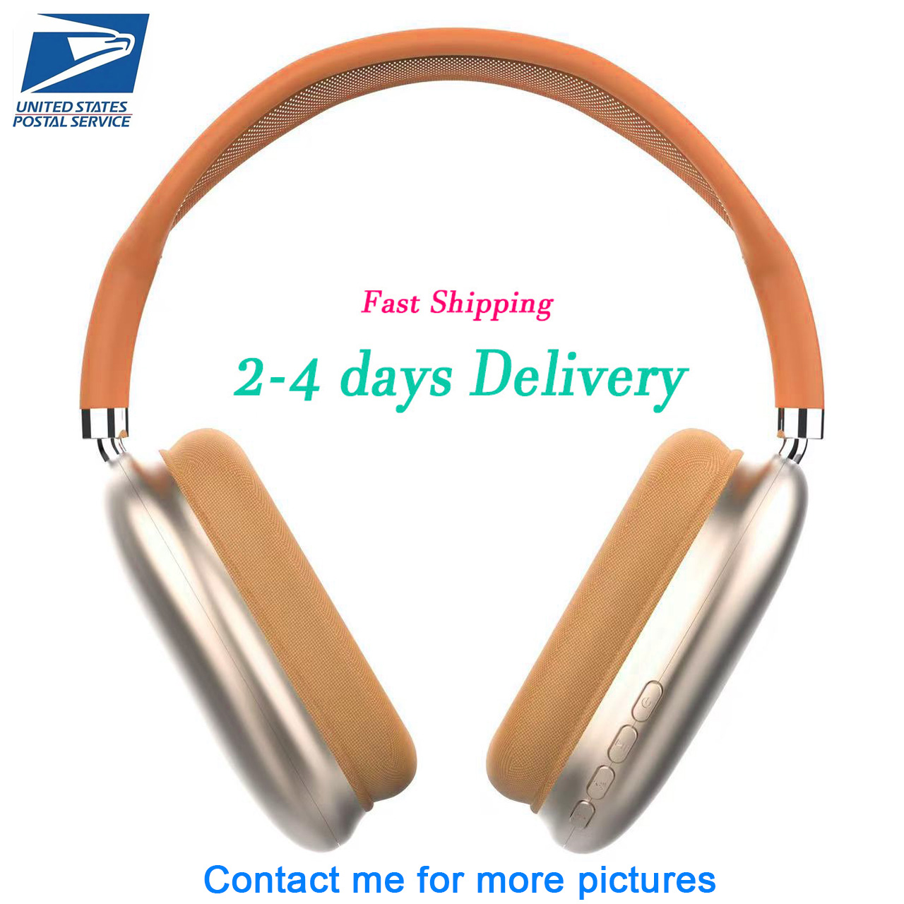 For AirpodsPro Max 2 Gen TYPE-C headphones earbuds Wireless Bluetooth earphones Computer Gaming Headset Metal Bluetooth Headphones Active Noise Cancelling