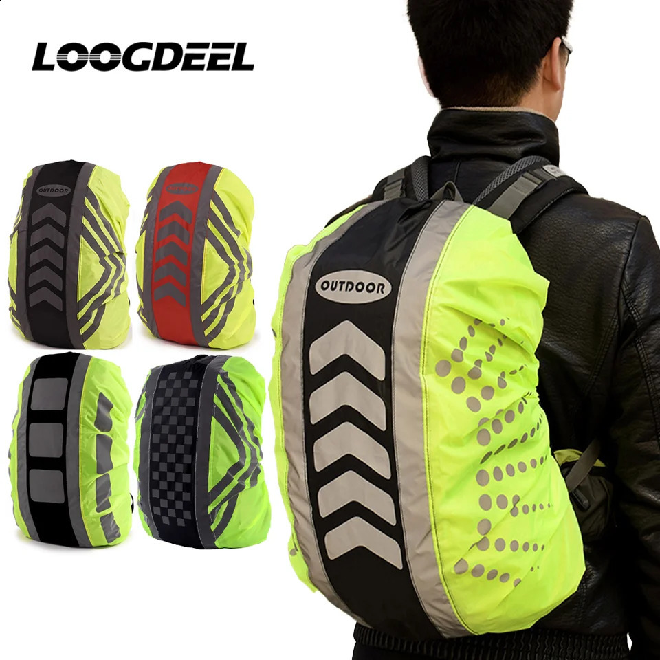 LOOGDEEL Dustproof Waterproof Rainproof Covers Reflective Backpack Cover Sport Bag Cover Rain Cover Backpack Riding Accessory 250522