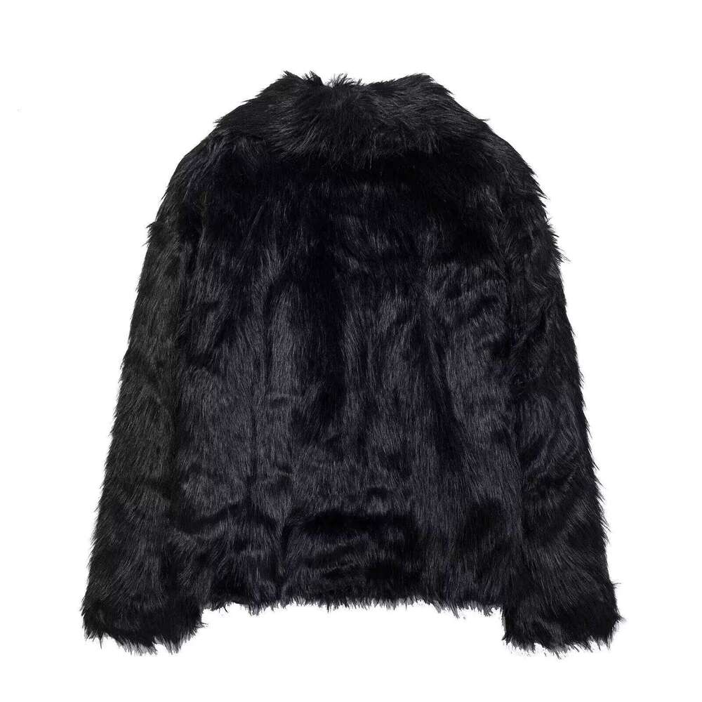 2024 autumn new women's clothing style fashionable and versatile casual faux fur effect short jacket