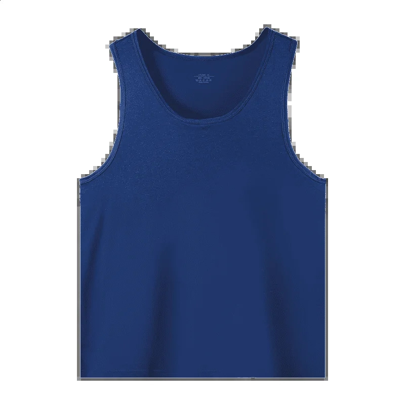 Mens pure cotton vest breathable slim youth sports foundation hurdle I loose summer thin halter undershirt 250517