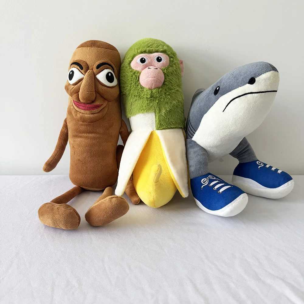 Tung Sahur Plush Toy Tralalero Tralala Shark Plush Doll Cute Plush Sharks Wear Blue Shoes Stuffed Pillow Toy Holiday Gifts Z250529