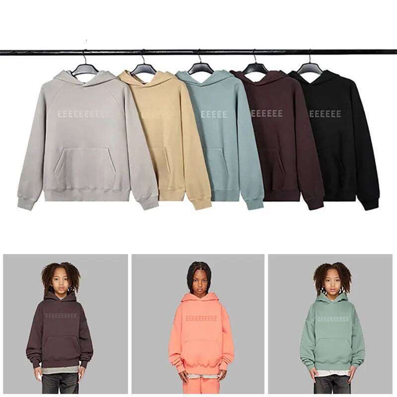 Women's Wear Fashion Top Quality Kids Chest Letter Boys Girls Hoodies Designer Brand Children's High Street Loose Tops Sets