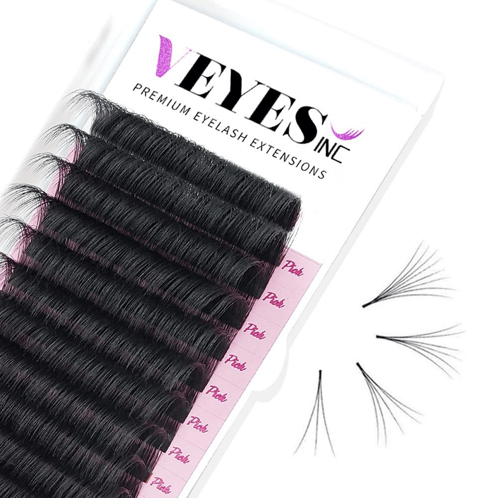 VEYES Cashmere Wholesale Eyelash Extension Trays Stable Curl Volume Individual Dark Matte Extension Eyelashs Makeup Beauty