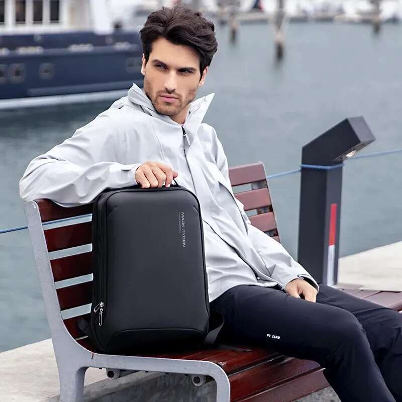 MARK RYDEN Slim Laptop for Men Business Minimalist Backpack YKK Zipper Scratch Resistant With USB