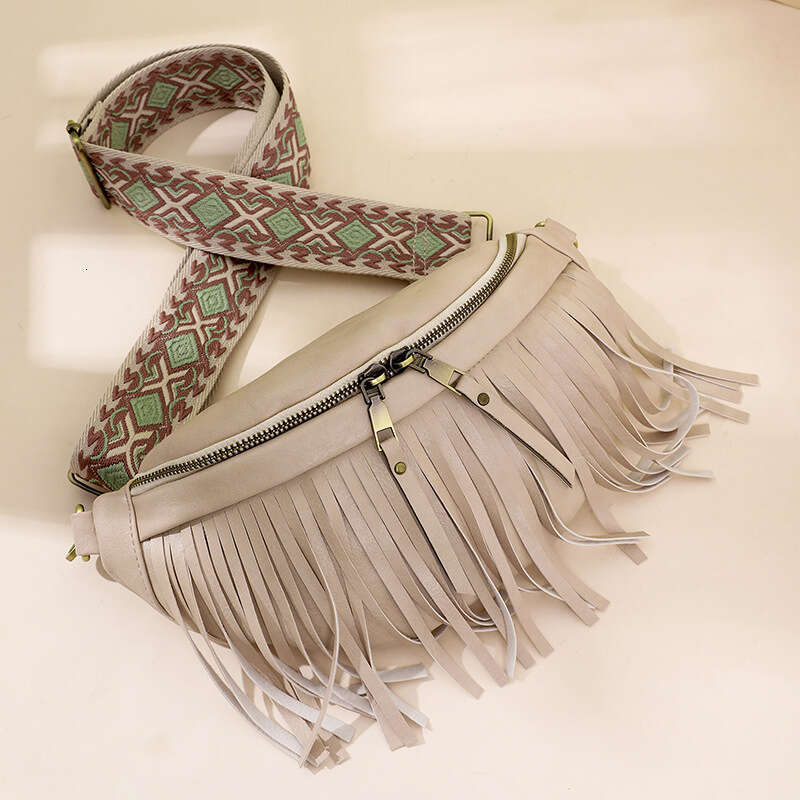 Crossbody Summer Tassel Pleated Chest Macaron Color Women's Small Bag Bags B5