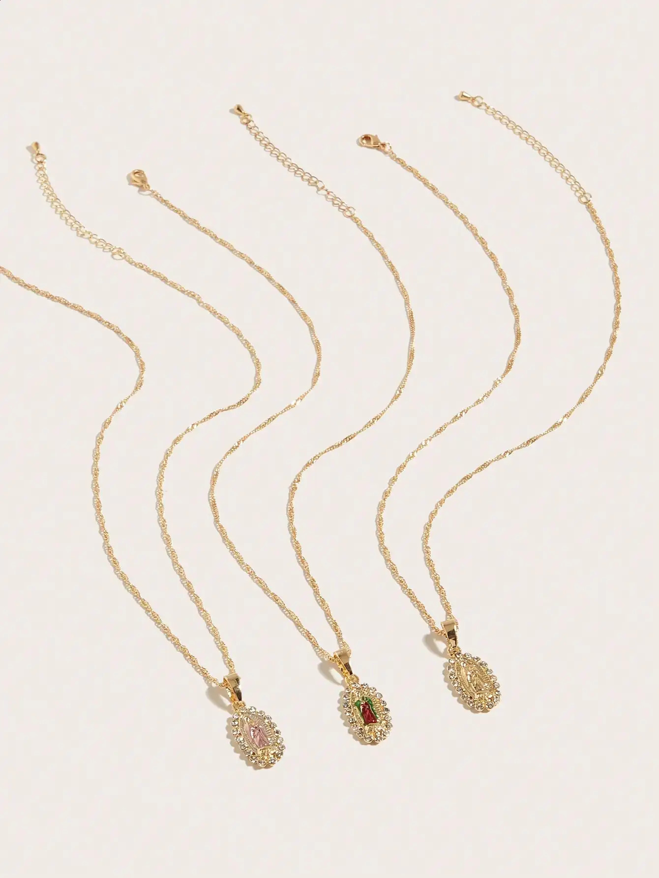 1pc Fashion Simple Ladies Virgin Mary Mother Pendant Necklace 250519