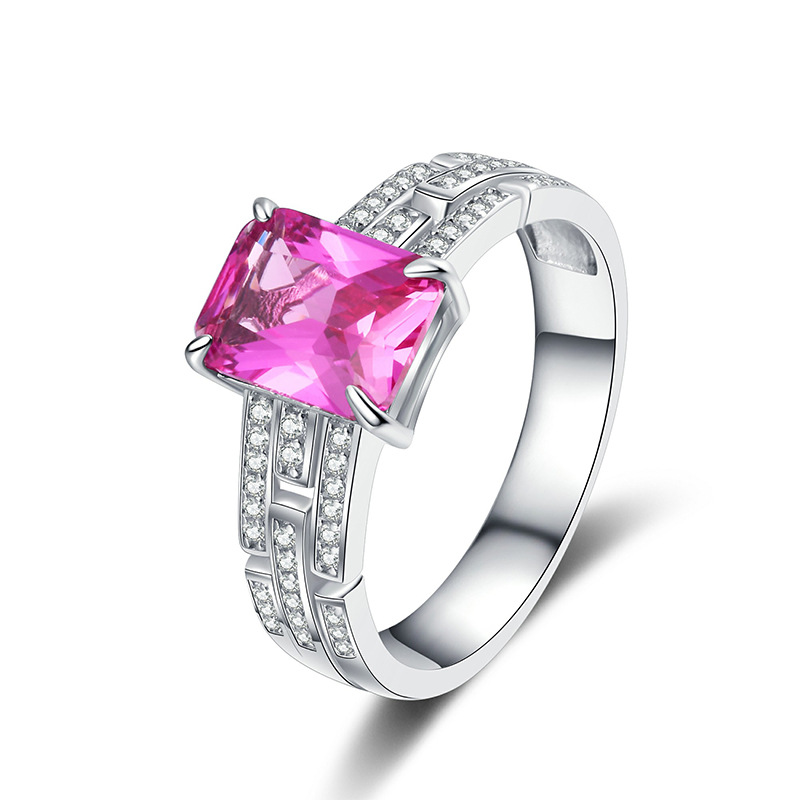 Trendy Multi-Tone Diamond Simulant Adornments: Vibrant Hued Semi-Precious Metal Band Ideal For Everyday Wear