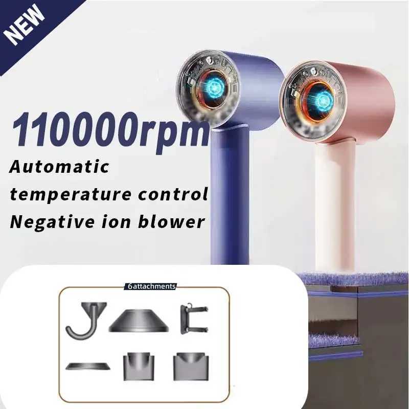 1600W Professional Negative Ion High Speed Hair Dryer 220V Leafless Constant Temperature Hair Dryer Fast Hair Dryer ApplianceXJ250528