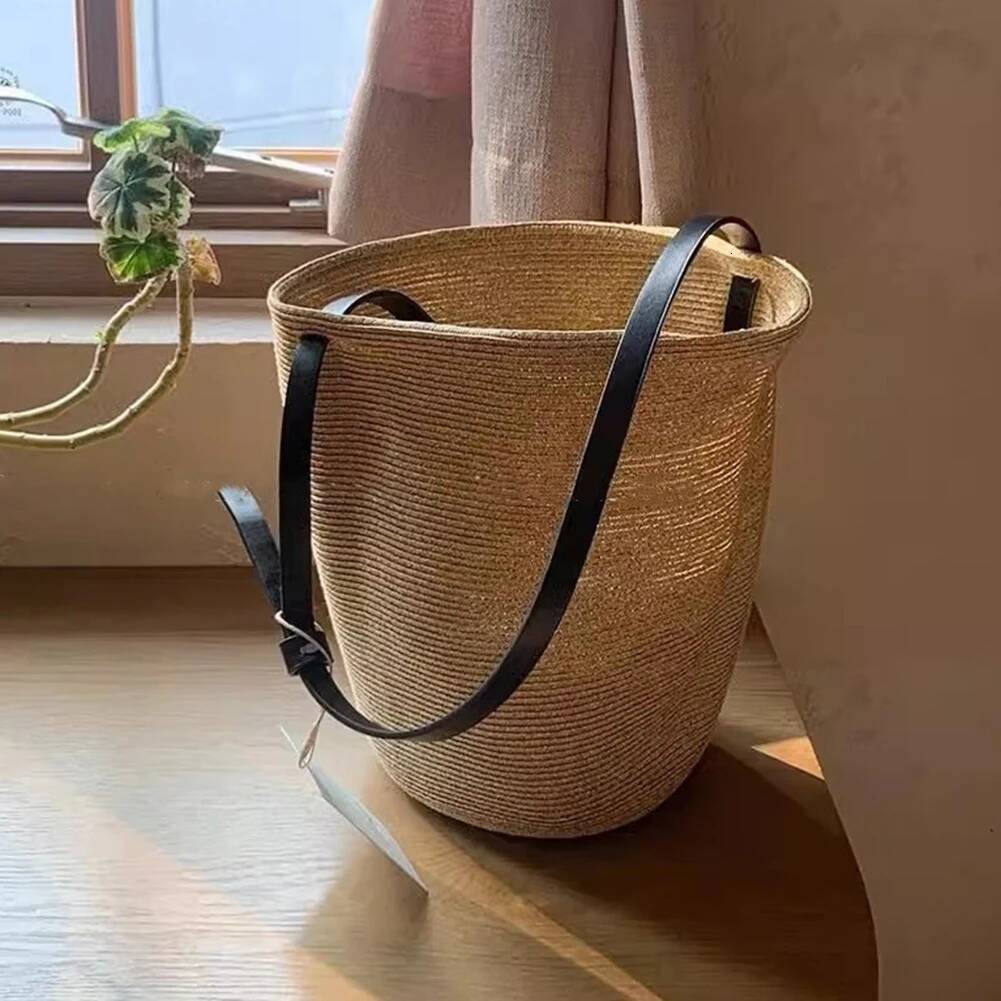Shoulder Summer Straw Woven Basket Handbag Fashion Female Designer Beach Bag Bali Shopper Tote