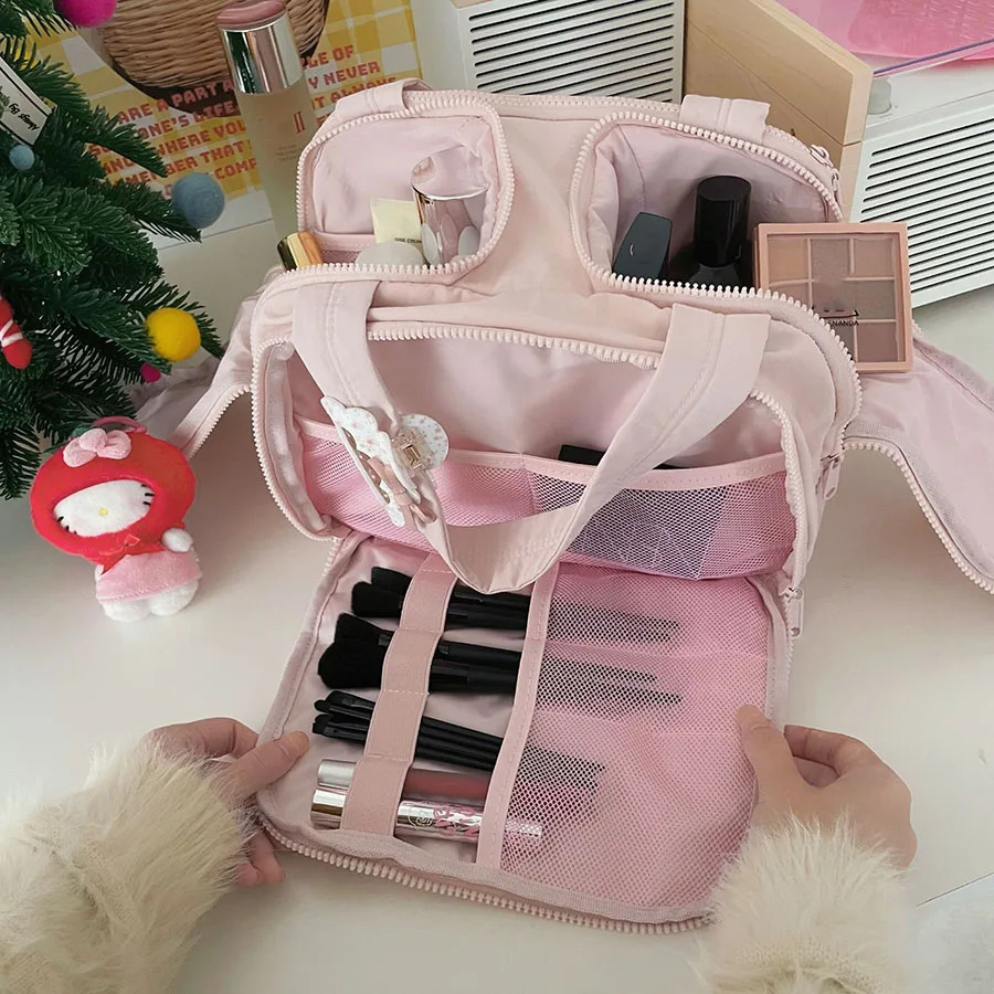 Large Capacity Cosmetic Bag Female Travel Wash Handbag Bathroom Partition Shower Makeup Pouch Unisex Toiletries Organizer 250528