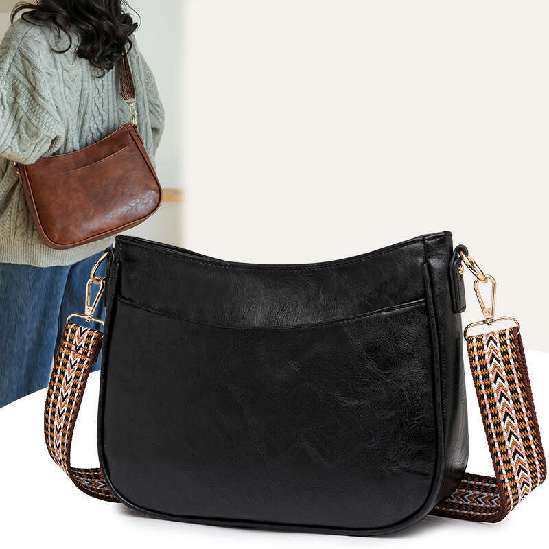 Soft Leather For Women, Office Commuter Underarm Casual Ladies Shoulder Bag, Large Capacity Crossbody Bag B5