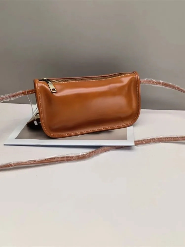 Casual Women Single Shoulder Bag Zipper Soft Cowskin Genuine Leather Bags Versatile Solid Color Ladies Fashion Crossbody Bags 250528