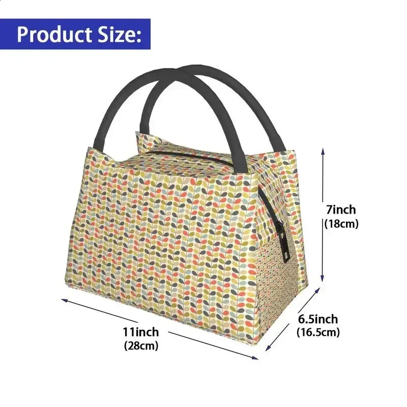 Orla Kiely Multi Stem Insulated Lunch Tote Bag for Women Scandinavian Pattern Reusable Cooler Thermal Bento Box Camping Travel 250528