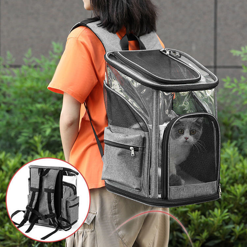 Pet Carrier Backpack with Sturdy Steel Frame for Easy Travel & Comfort