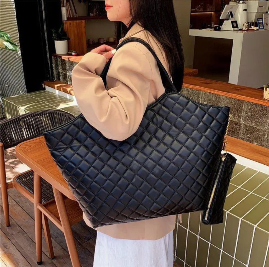 Large Capacity Totes Icare maxi Shopping Bag LouLou Bag Beach bags Genuine Leather Women Tote Designer Lattice Handbag Purse travel Crossbody Shoulder Wallet