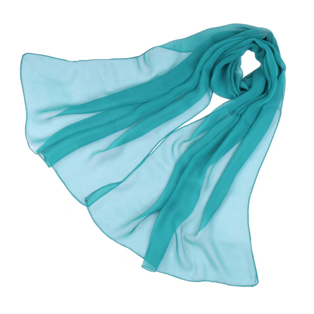 LLLL Spring and Summer solid color scarf drape soft Georgette long chiffon scarf female body performance scarf