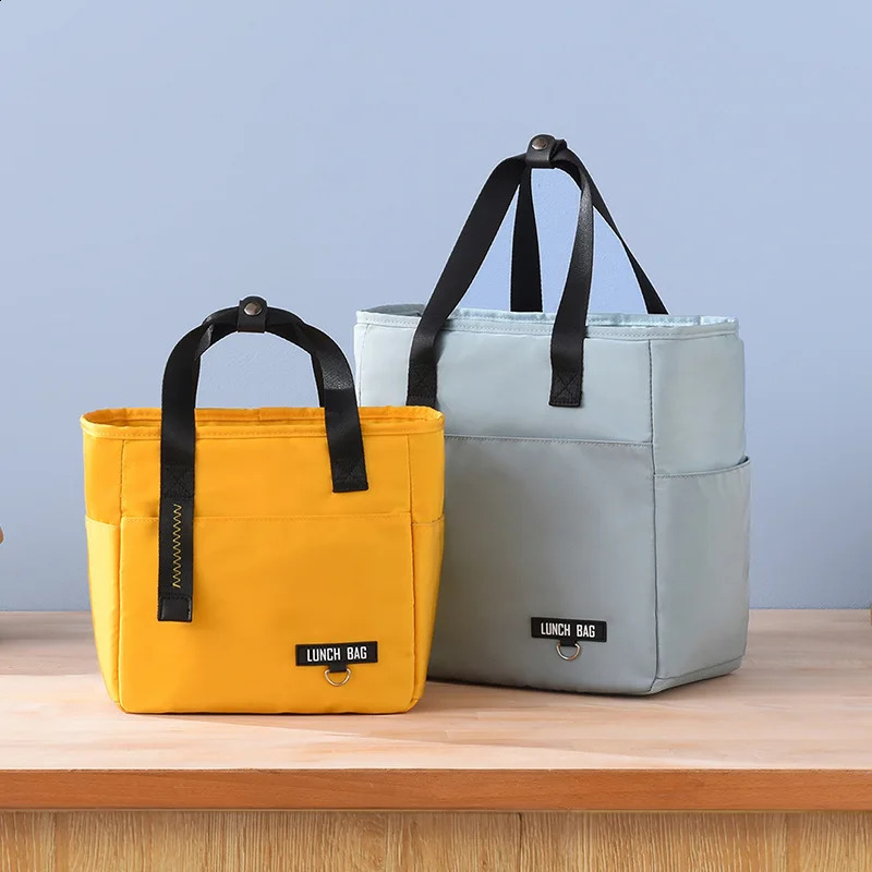 Insulated Bento Lunch Box Thermal Bag Large Capacity Food Zipper Storage Bags Container for Women Cooler Travel Picnic Handbags 250528