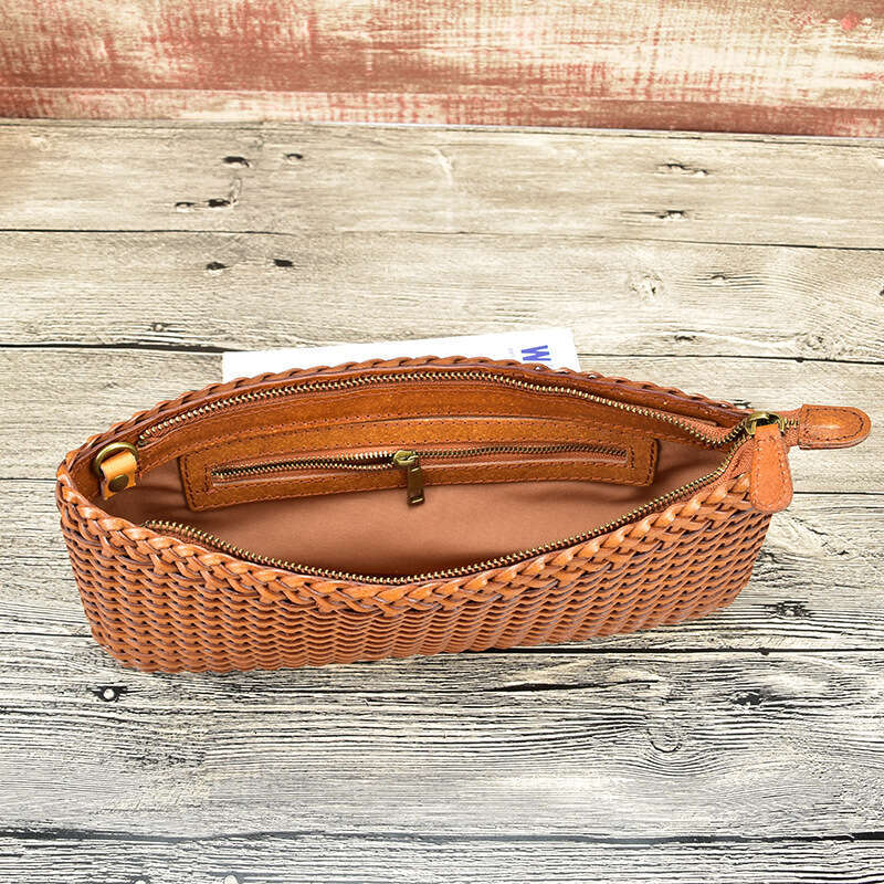 Tote Bag Summer New Genuine Leather Woven Crossbody Fashion Large Handbag Women S Clutch Bag Shoulder Bag Braided Handbag