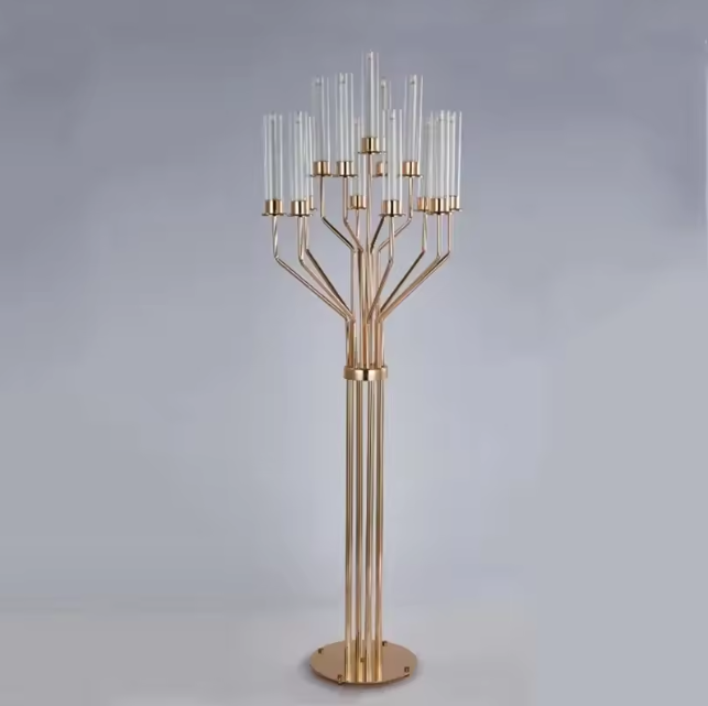 13-Head Metal Candelabra 160cm Wedding Centerpiece Candle Holders for Reception Table Decor, Home Party Candlesticks XJ260305