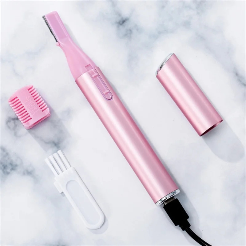 Portable Electric Eyebrow Trimmer Womens Shaver Hair Remover Shaper Body Face Shaving Machine USB Rechargable 250516