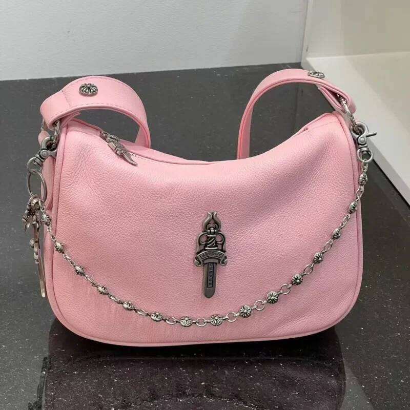 Premium Genuine Leather Cross Body Chains Women's Fashion Shoulder Bag Underarm