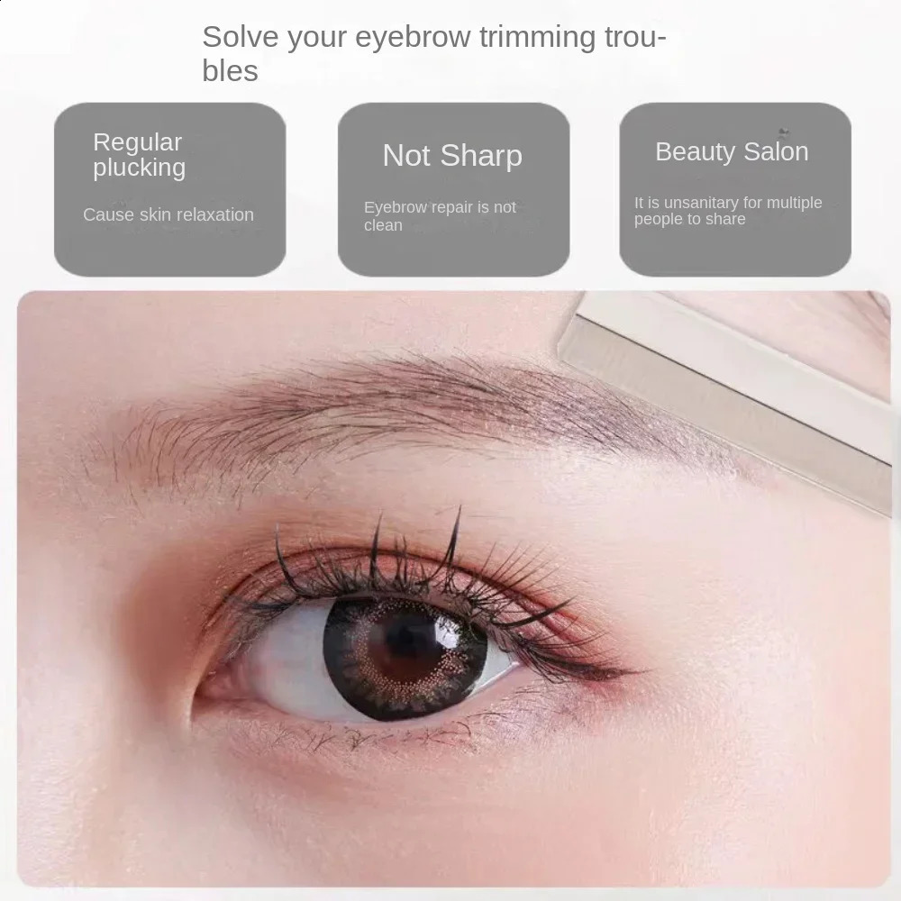 100PcsLot Eyebrow Trimming Professional Hair Cutting Razor Knife Stainless Steel Multifunction Sharp Feather Blade Makeup Tool 250516