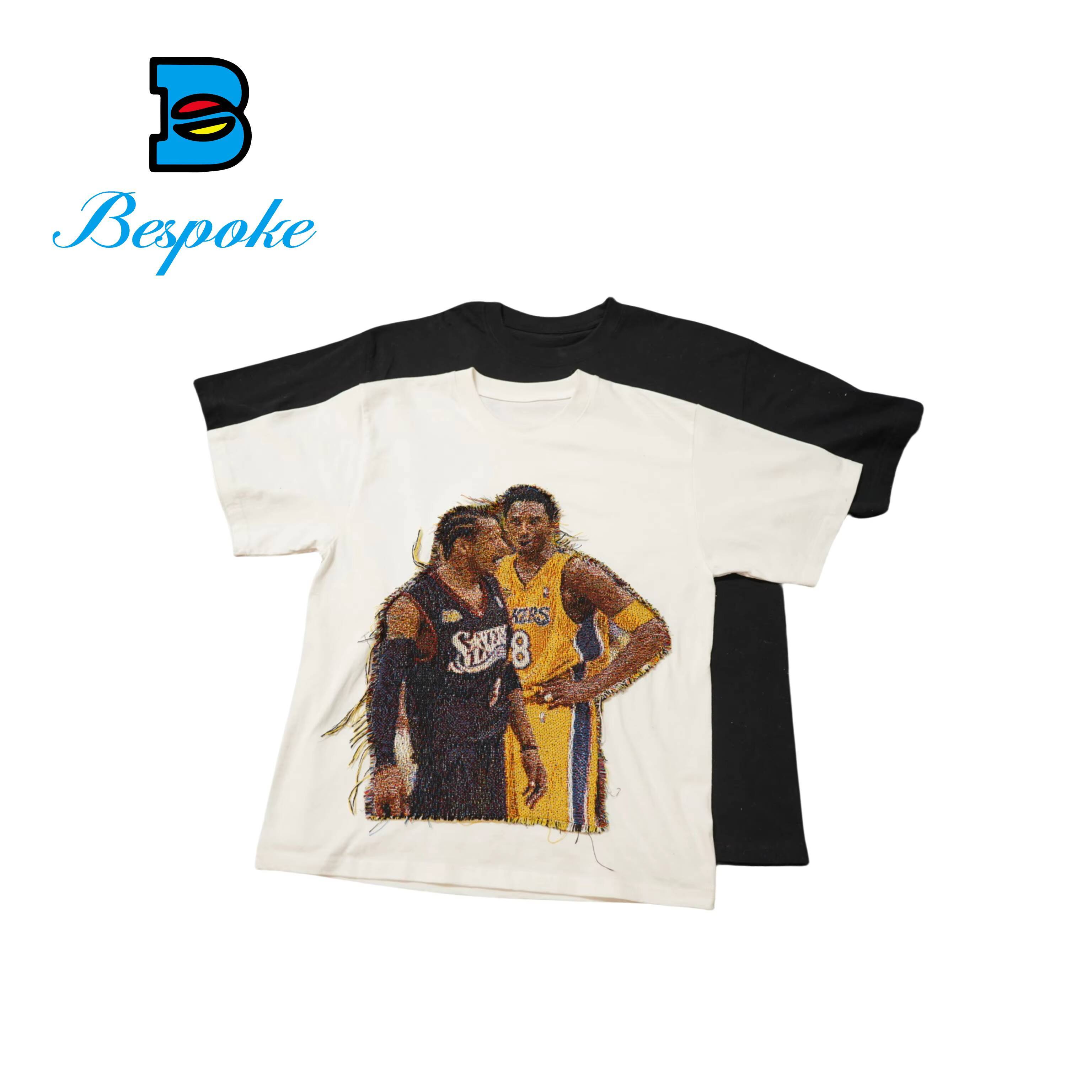 Fashion ODM & OEM Low Price 230 or 300 GSM 100% Cotton with Tapestry Patch Men's T-Shirt Summer