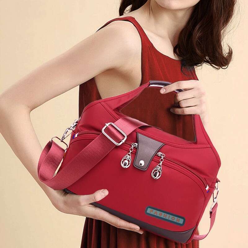 Summer New Fashion Oxford Cloth Large Capacity Shoulder Women's Casual Lightweight Outdoor Travel Handbag Crossbody Bag B5
