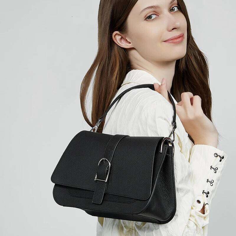 Toptrends Natural Genuine Leather Saddle Crossbody Bags For Women 2025 Designer Flap Shoulder Purses Tote Ladies Handbags