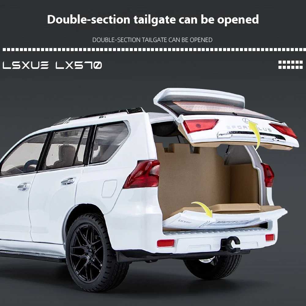 Large 1 18 Lexus LX570 Off-road SUV Metal Alloy Diecast Car Model Vehicle Childrens Toy Kids Gift Birthday Present For Boys R250528